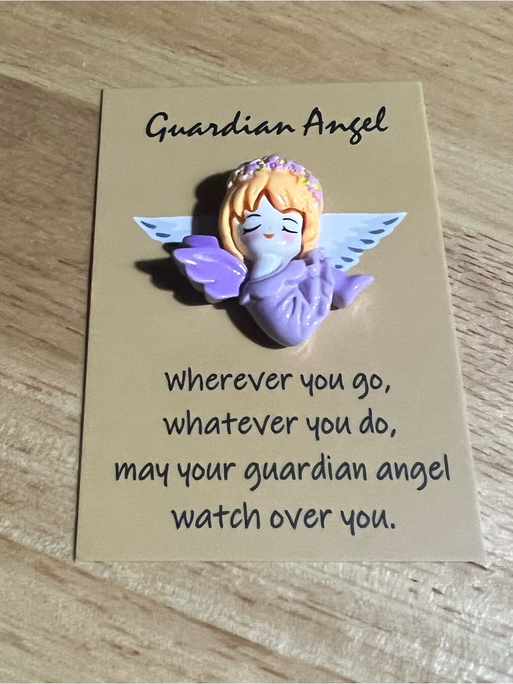 Guardian Angel Purple Enamel Pin M52